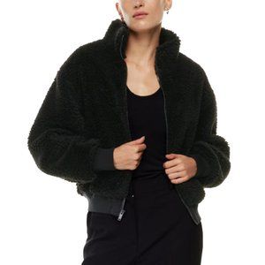 Aritzia The Group by Babaton Antic Sherpa Bomber Jacket, Black, Small
